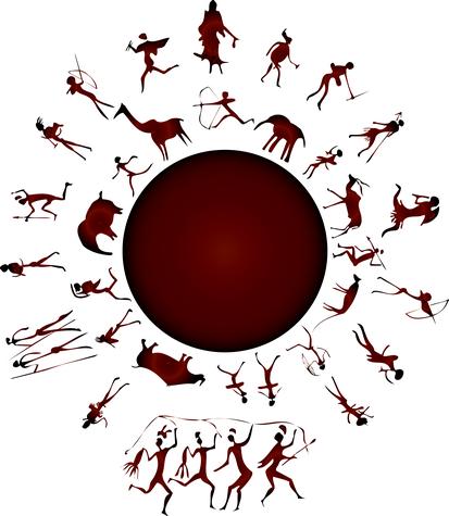 Afri3002 pochoir africain personnages mon artisane