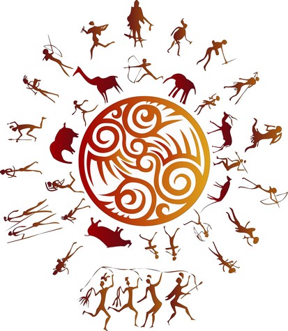 Afri3005 pochoir rond africain hieroglyphes mon artisane