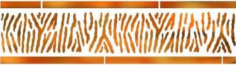 Afric19 frise zebree mon artisane pochoir