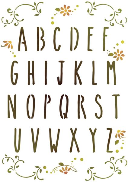 Alph3014 skinny abecedaire pochoir alphabet mon artisane style pochoir