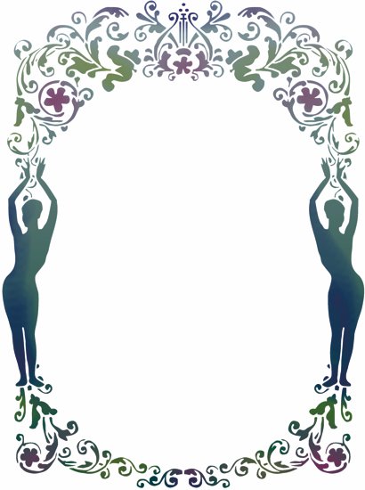 Cadre muse feuillage en pochoir mon artisane stipo1167