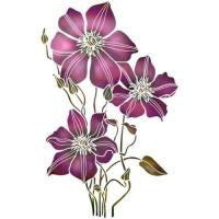 Clematites pochoir a peindre mon artisane style pochoir fl743