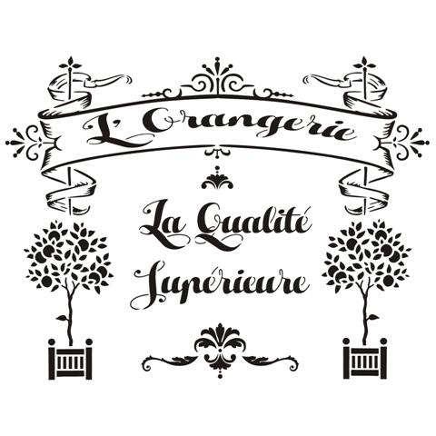 Div65902 orangerie pochoir oranger publicite vintage oranges lettrages