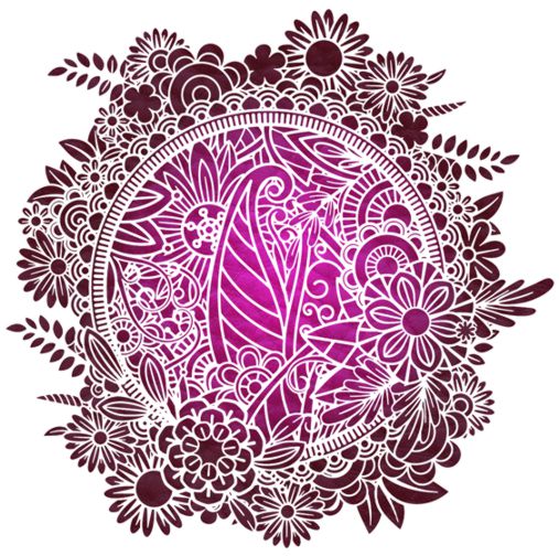 Fl37741 cercle de fleurs mandala en pochoir mon artisane style pochoir