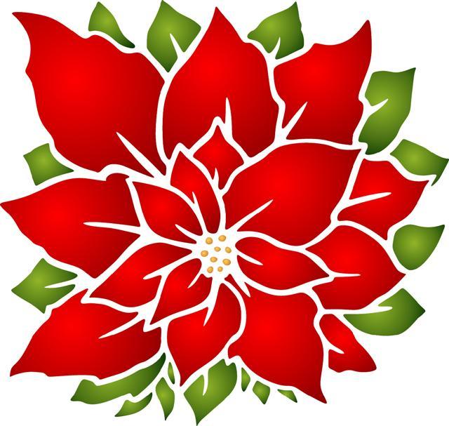Fleur de noel pochoir a peindre
