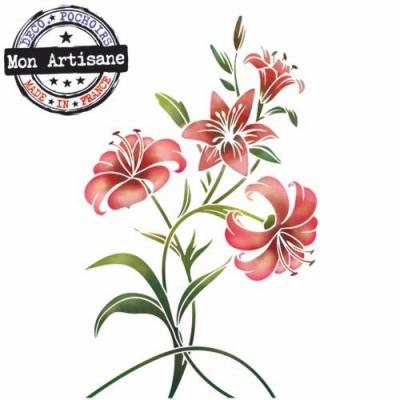 Fleurs de lys mon artisane pochoir ref fl87415