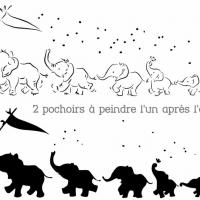 Fr37102 frise elephants mignons pochoir enfants resultat mon artisane p