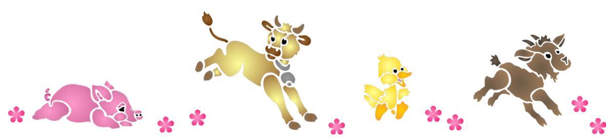 Fri485752 frise animaux ferme