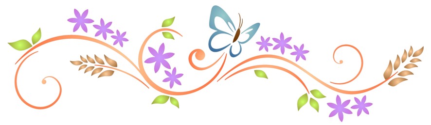 Frise design fleurs papillonspp