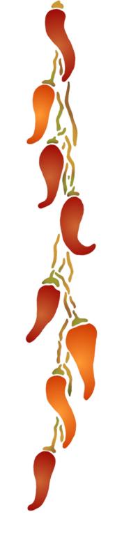 Frise pochoir piment verticale mon artisane