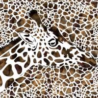 Girafe et taches pochoircouleur small 