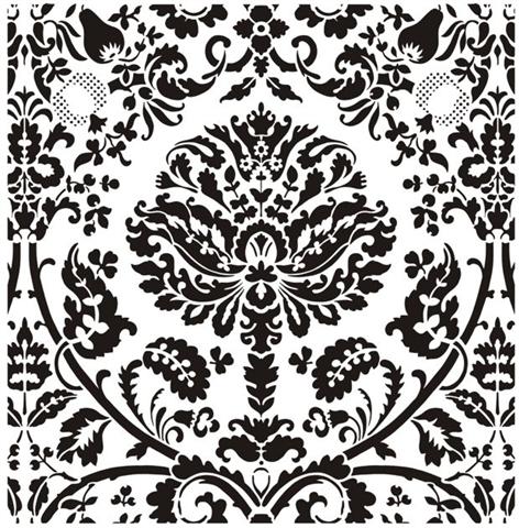 Grand motif baroque pochoir mon artisane