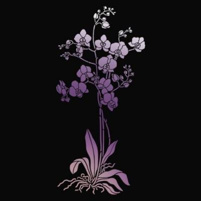 Grande orchidee pochoir mon artisane style pochoir
