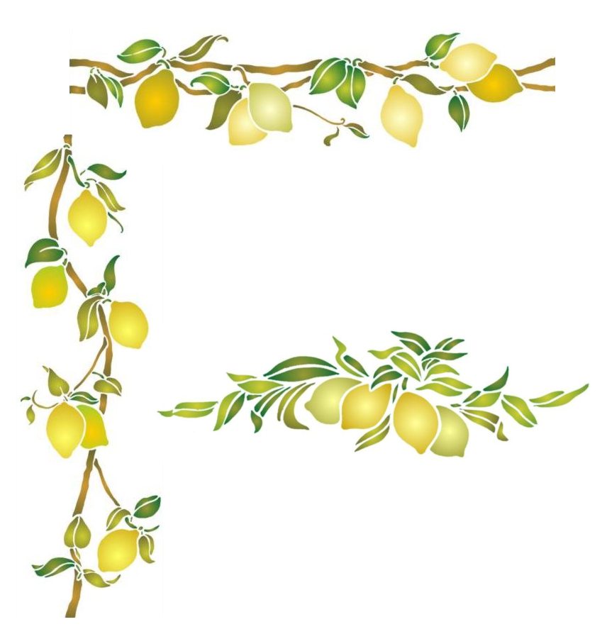 Kit pochoirs citrons promo style pochoir monartisane