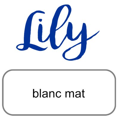 Lily artemio blanc mat