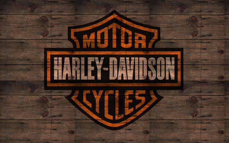 Logo harley davidson sur ton bois medium