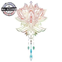 Lot21 pochoir fleur de lotus zen tatoo mon artisane