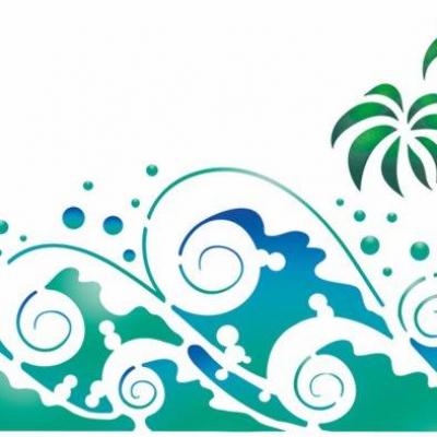Mar301 pochoir vagues palmiers mon artisane