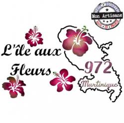 Mart12 pochoir martinique ile aux fleurs mon artisane