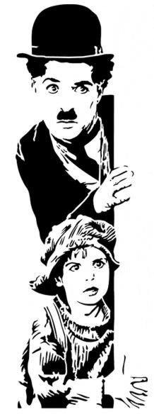 Mu5515 silhouette charlie chaplin charlot 2 pochoir mon artisane