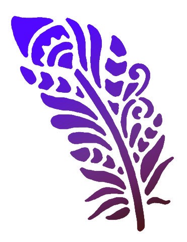 Petite plume pochoir mon artisane style pochoir 1