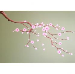 Pochoir branche fleurs de cerisiers fleurs de pommier printemps