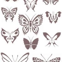 Planche de papillons pochoir mon artisane ref an5482p