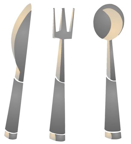 Pochoir 3 couverts design en 2 pochoirs a superposer mon artisane