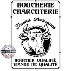 Pochoir affiche boucherie a peindre div8215