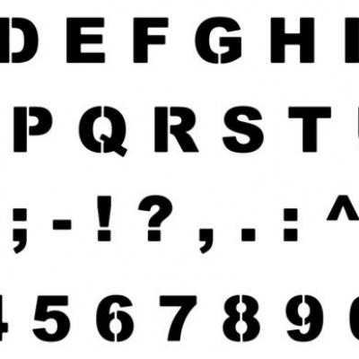 Pochoir alphabet arial black
