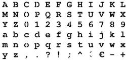 pochoir alphabet Courrier plastique 400 microns