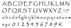 Pochoir alphabet Papyrus plastique épais