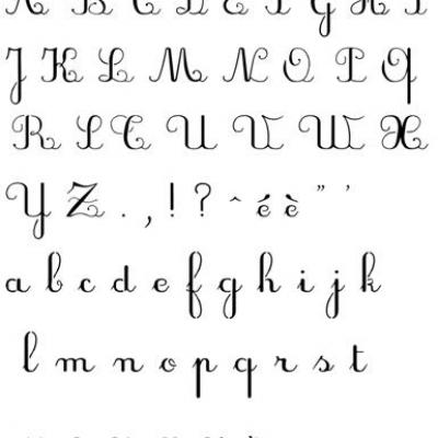 Pochoir alphabet scolaire