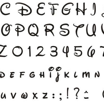 Pochoir alphabet walt disney 