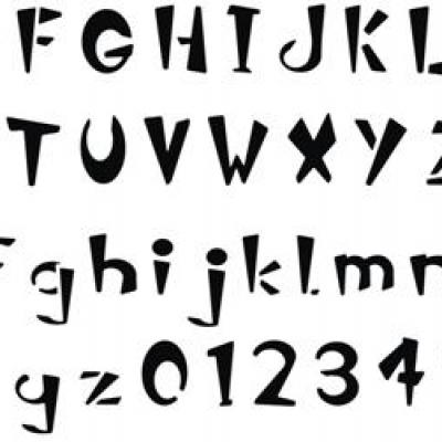 Pochoir alphabet zebatty alph108
