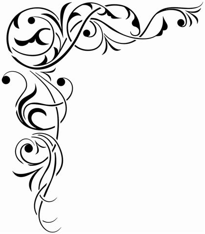 Pochoir angle baroque stylise stipo1643