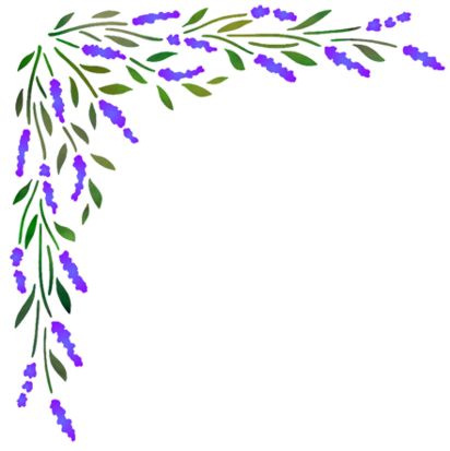 Pochoir angle lavande carre spf088