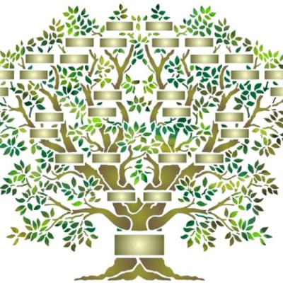 Pochoir arbre genealogique