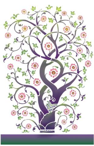 Pochoir arbre original torsade stipo1105