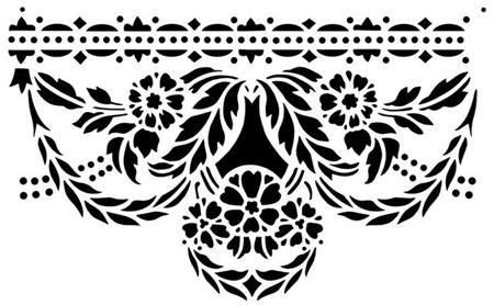 Pochoir baroque roussel