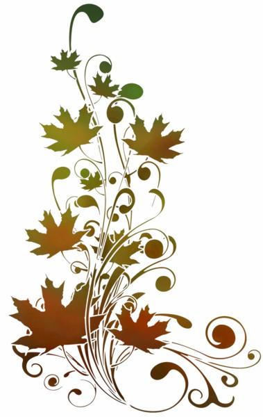 Pochoir branche de feuilles arbre erable a peindre mon artisane fl14001