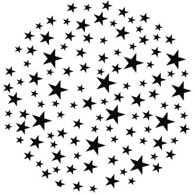 Pochoir cercle etoiles