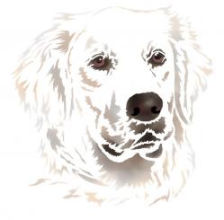 Pochoir chien blanc (SPA094)