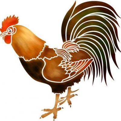 Pochoir coq an20065