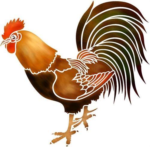 Pochoir coq an20065