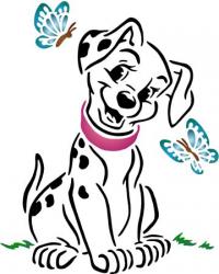 pochoir dalmatien fille