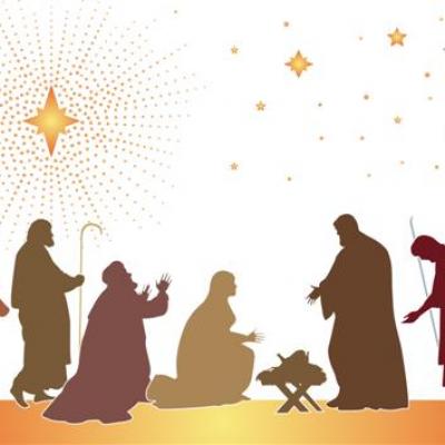 Pochoir de creche de noel 