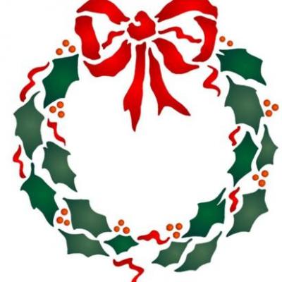 Pochoir de noel couronne dehoux