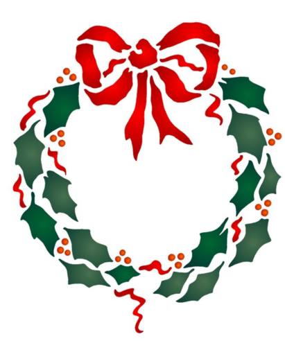 Pochoir de noel couronne dehoux