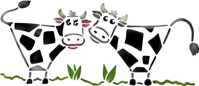 Pochoir de vaches ani4007